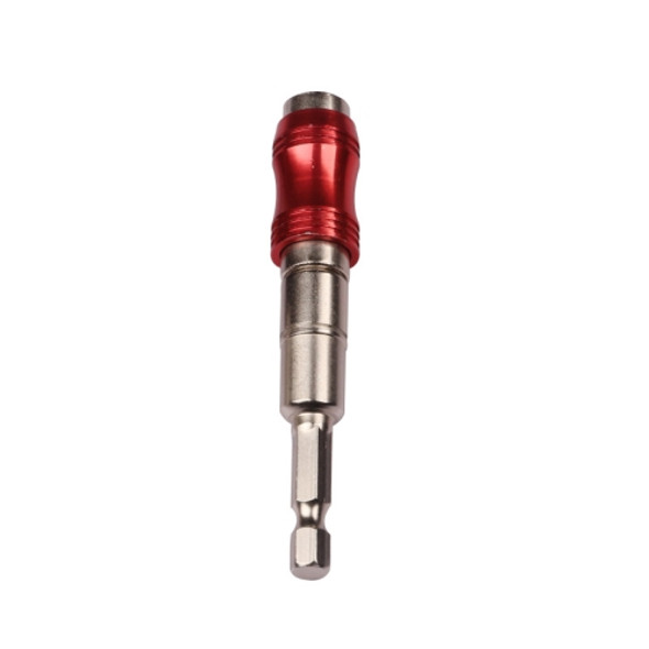 Strong Magnetic Electric Screwdriver Hex Horn 6.35mm Quick Release Self-Locking Connecting Rod(Silver Red )