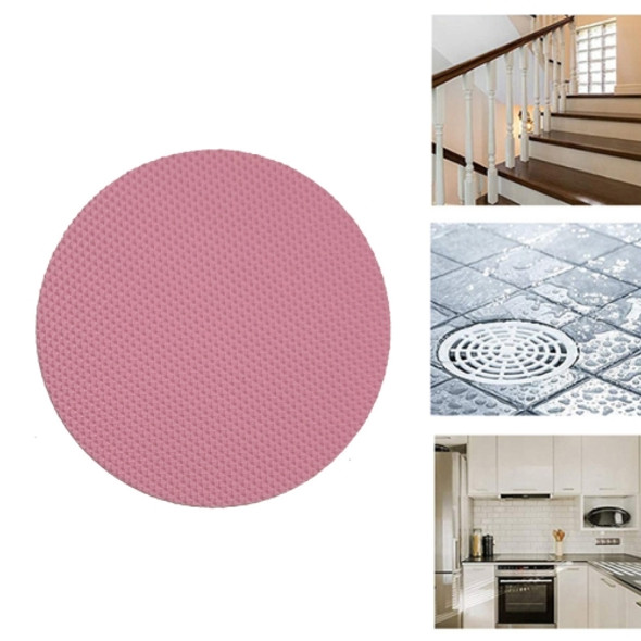 20 PCS / Pack 10cm Bathroom Steps Round PEVA Non-Slip Stickers(Pink)