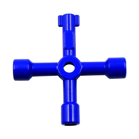 4 PCS Elevator Water Meter Valve Cross Key Inner Triangle Wrench, Style: A Blue