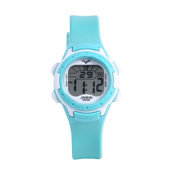 JNEW 9688-2 Children Multifunctional Colorful Backlight Waterproof Sports Digital Watch(Cyan)