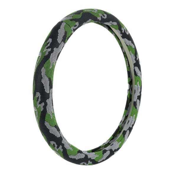 Universal Car Camouflage Silicon Steering Wheel Cover, Diameter: 38cm (Green)