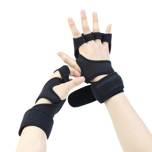 Sports Riding Gloves Silicone pull-up Exercise Gloves, Size:XL(Reinforced Black)