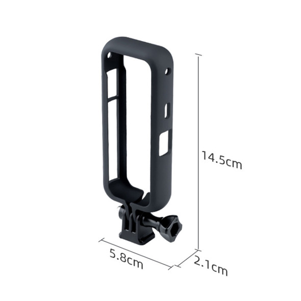 PVC Plastic Protective Frame Mount Cage with Tripod Base Adapter for Insta360 One X2 (Black)