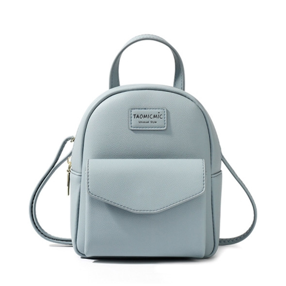 D7002 Mini Student Backpack PU Shoulder Ladies Bag, Colour: Blue