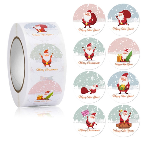 5 Rolls Christmas Gift Sticker Decoration Label Sealing Sticker(HA051)