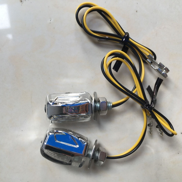 1 Pair Motorcycle LED Turn Lamp Universal Modified Small Turn Light, Colour: Silver Shell