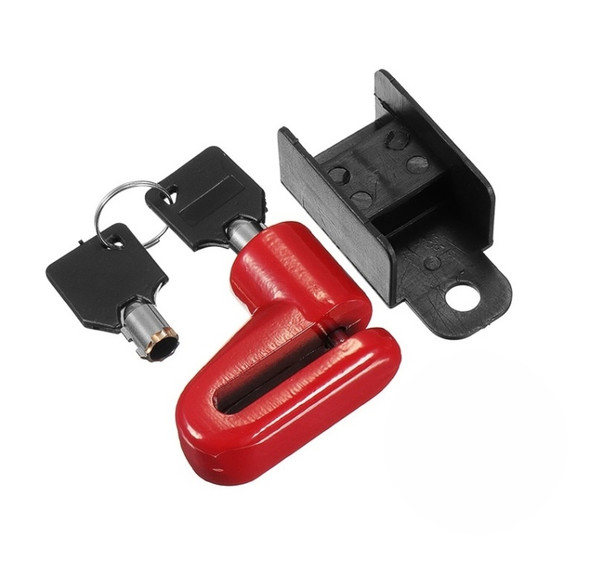 2 PCS Electric Scooter Disc Brake Lock Multi-Function Reinforced Anti-Theft Lock Accessory for Xiaomi Mijia M365, Packing specification: Disc Brake Lock (Red )