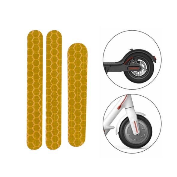 5 PCS Scooter Stickers Reflective Cursor Scooter Mudguard Reflective Sticker For Ninebot ES2 (Yellow)