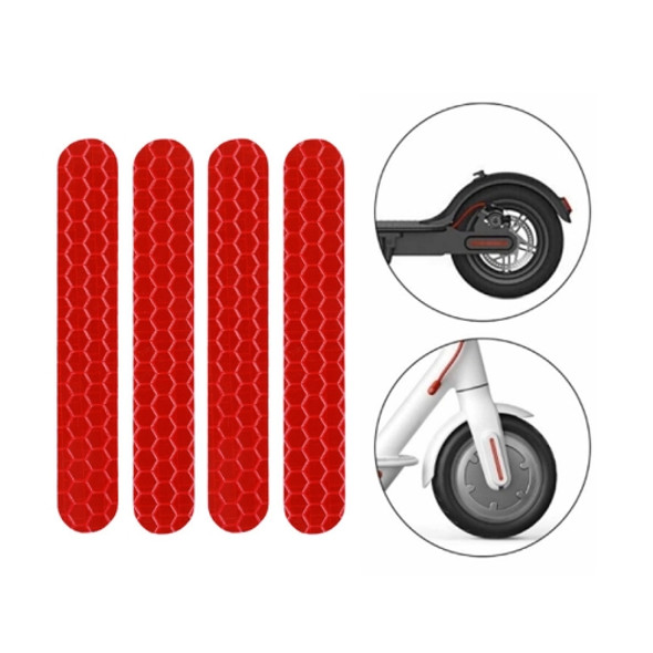 5 PCS Scooter Stickers Reflective Cursor Scooter Mudguard Reflective Sticker For Ninebot Max G30 (Red)