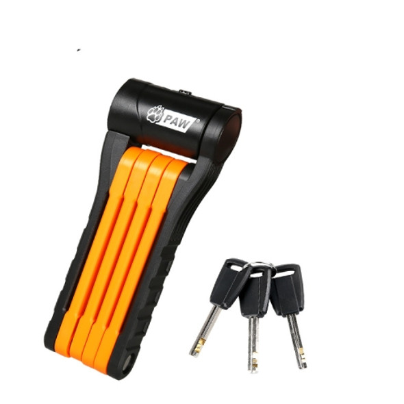 SAHOO Bicycle Folding Lock Anti-Hydraulic Shear Lock 12-Level Anti-Theft Lock, Specification: Standard Version (Orange)
