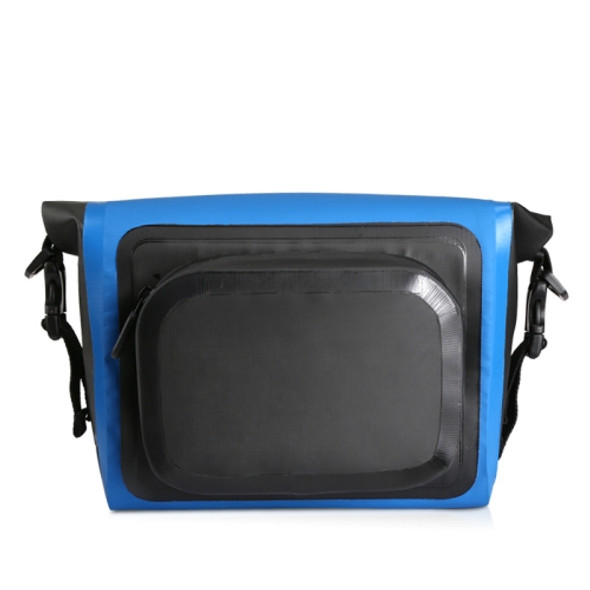 Large-Capacity Waterproof Bicycle Bag Bicycle Front Beam Bag Handlebar Bag, Size: 8 Inch(Light Blue)