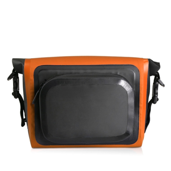 Large-Capacity Waterproof Bicycle Bag Bicycle Front Beam Bag Handlebar Bag, Size: 8 Inch(Orange)
