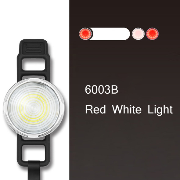 GOOFY Bike Light USB Rechargeable Tail Light Mountain Bike Night Warning LED Light, Colour:6003B Red White Light