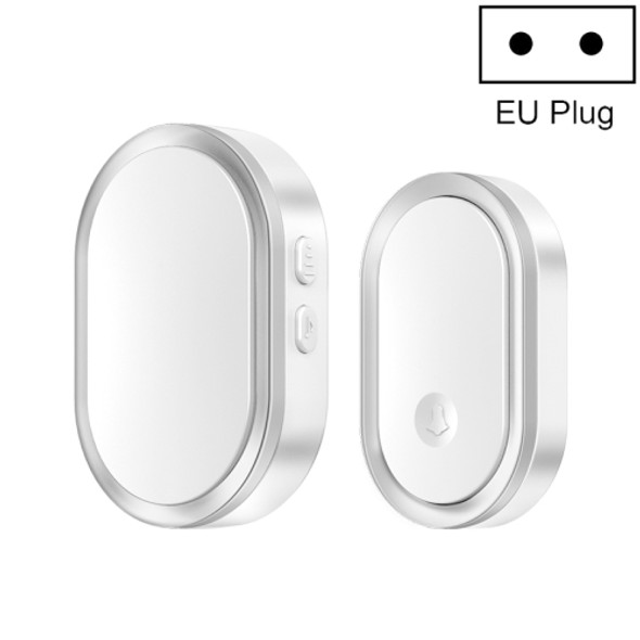 CACAZI A99 Home Smart Remote Control Doorbell Elderly Pager, Style:EU Plug(Silver)