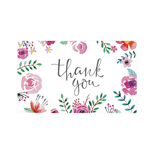 200 PCS Coated Paper Thank You Card Gift Card Packaging English Card(Q9)