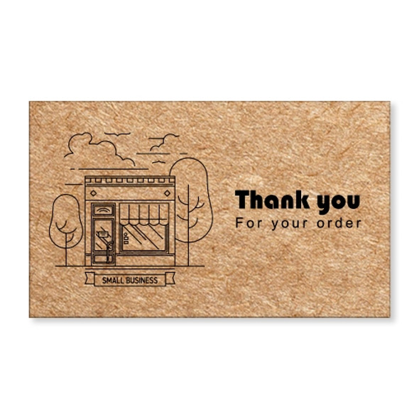 200 PCS Coated Paper Thank You Card Gift Card Packaging English Card(K6)