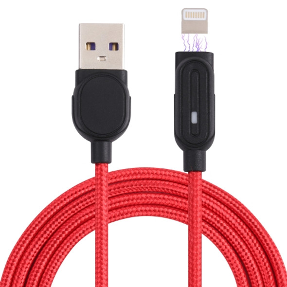 Magnetic Suction Head 8 Pin to USB Nylon Braided Charging Data Cable, Length: 1m