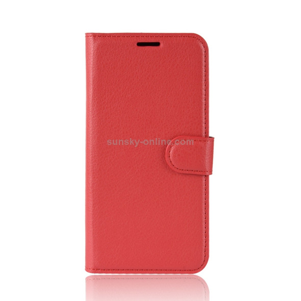 Litchi Texture Horizontal Flip Leather Case for Huawei P30, with Holder & Card Slots & Wallet (Red)