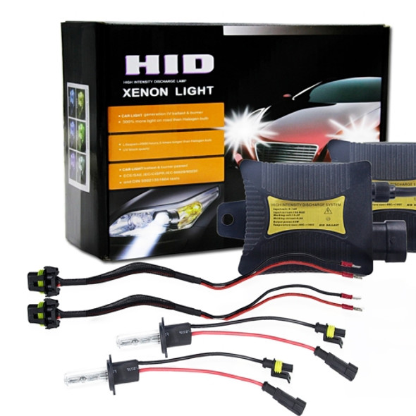 55W H1 4300K 3200LM HID Xenon Light Conversion Kit with High Intensity Discharge Slim Ballast, Warm White