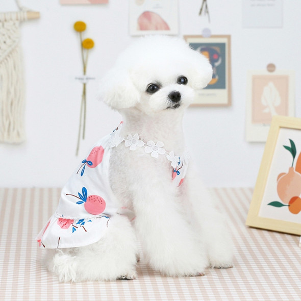 Pet Clothing Dog Cat Dress Bayberry Skirt, Size: L(Pink)