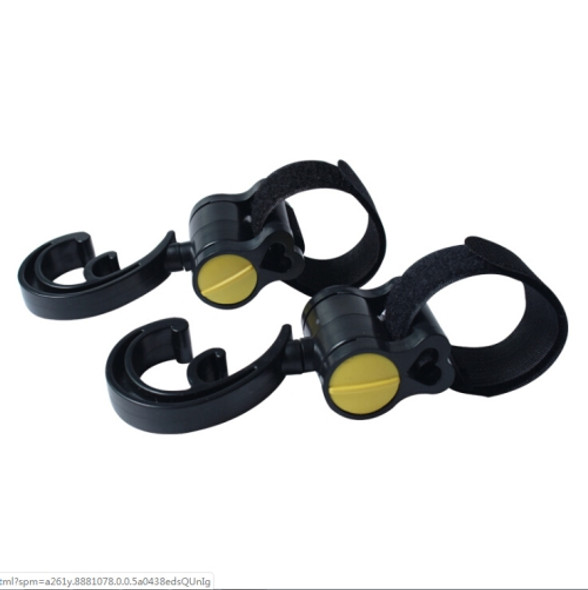 2 PCS/LOT Baby Stroller Accessories Hook Multifunction Baby Stroller Black Plastic Hook(Yellow)