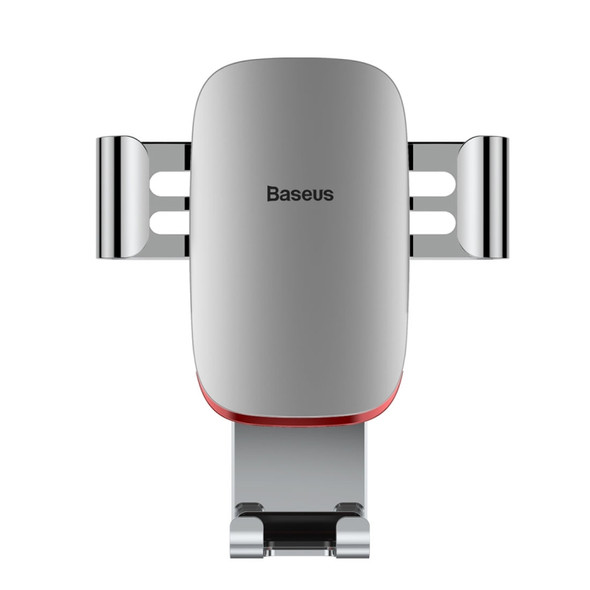 Baseus Universal Car Air Vent Mount Aluminum Alloy + ABS Clamp Phone Gravity Holder Stand, For iPhone, Galaxy, Sony, Lenovo, HTC, Huawei and other Smartphones(Silver)