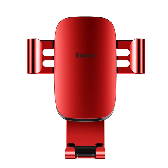 Baseus Universal Car Air Vent Mount Aluminum Alloy + ABS Clamp Phone Gravity Holder Stand, For iPhone, Galaxy, Sony, Lenovo, HTC, Huawei and other Smartphones(Red)