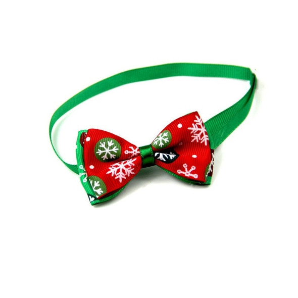 5 PCS Christmas Holiday Pet Cat Dog Collar Bow Tie Adjustable Neck Strap Cat Dog Grooming Accessories Pet Product(1)