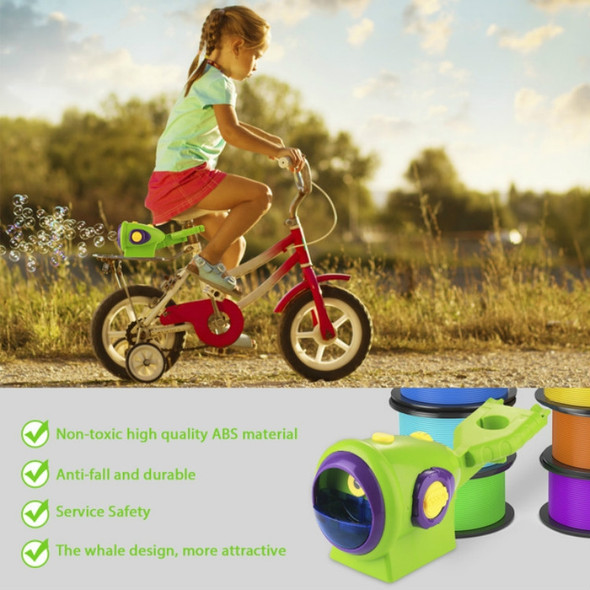 Automatic Bubble Machine with Light for Bicycle(Green)