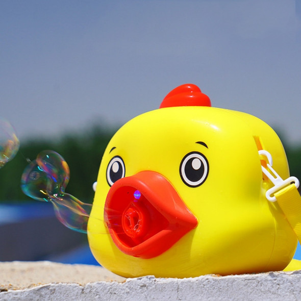 Children Automatic Electric Little Yellow Duck Camera Bubble Machine