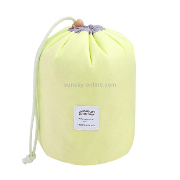 Large-capacity Cosmetic Bag Travel Suit Wash Bag Outdoor Waterproof Storage Bag Cylinder Wash Bag(Yellow)