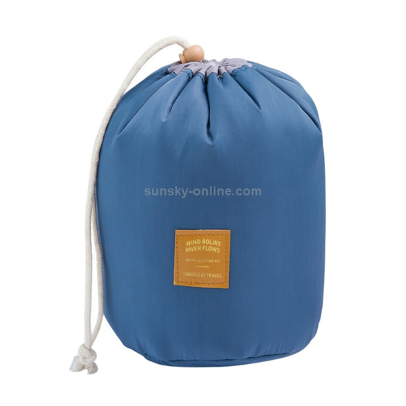 Large-capacity Cosmetic Bag Travel Suit Wash Bag Outdoor Waterproof Storage Bag Cylinder Wash Bag(Blue)