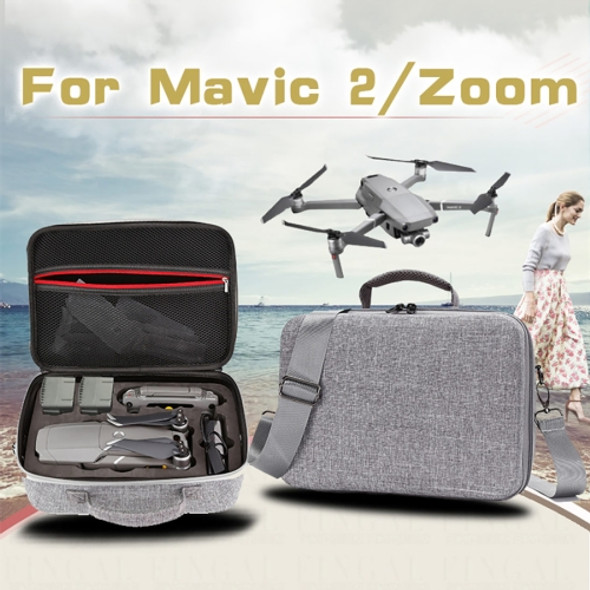 Shockproof Waterproof Portable Case for DJI Mavic 2 Pro / Zoom and Accessories, Size: 29cm x 19.5cm x 12.5cm(Grey)