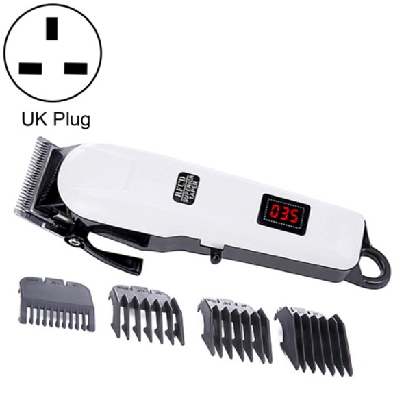 Precise Steel Cutting Head Liquid Crystal Charging Wireless Electric Hair Clipper, UK Plug