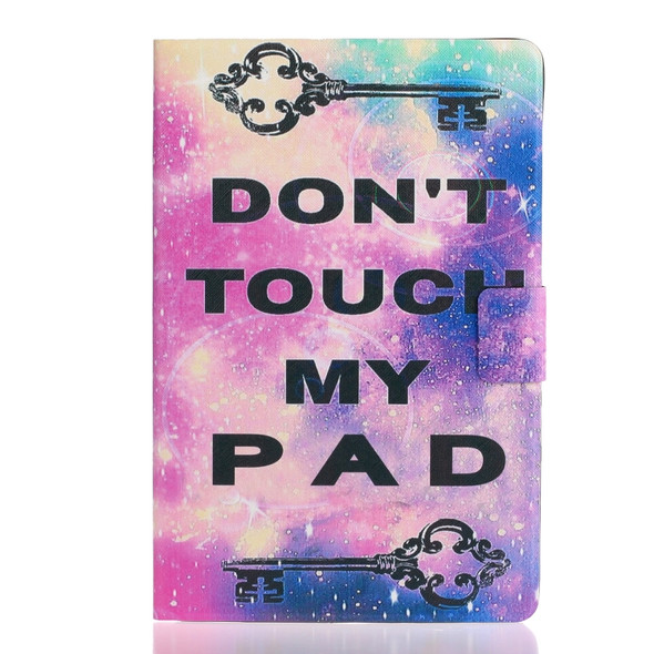 For iPad Pro 11 inch 2020 Painted Left and Right Flat Leather Tablet Case with Sleep Function & Card Slot & Buckle Anti-skid Strip and Bracket(Do Not Touch Me)