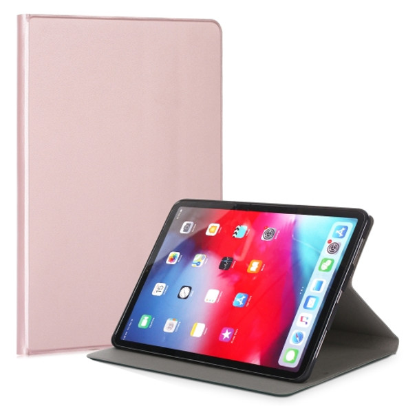 For iPad Pro 11 (2020) TPU Electric Pressed Horizontal Flip Leather Tablet Case with Holder(Rose Gold)