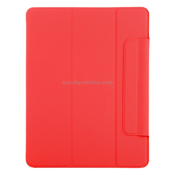 Horizontal Flip Ultra-thin Double-sided Clip Fixed Buckle Magnetic PU Leather Tablet Case With Three-folding Holder & Sleep / Wake-up Function For iPad Pro 12.9 inch (2020)(Red)