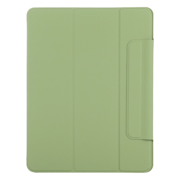 Horizontal Flip Ultra-thin Double-sided Clip Fixed Buckle Magnetic PU Leather Tablet Case With Three-folding Holder & Sleep / Wake-up Function For iPad Pro 12.9 inch (2020)(Grass Green)