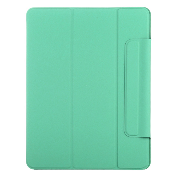 Horizontal Flip Ultra-thin Double-sided Clip Fixed Buckle Magnetic PU Leather Tablet Case With Three-folding Holder & Sleep / Wake-up Function For iPad Pro 12.9 inch (2020)(Light Green)