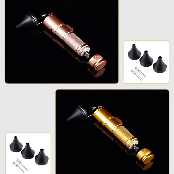 Ear Cleaning Hand Lamp USB Charging Otoscope(Elegant Gold)