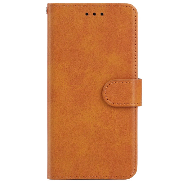 Leather Phone Case For Alcatel 3X (2020)(Brown)