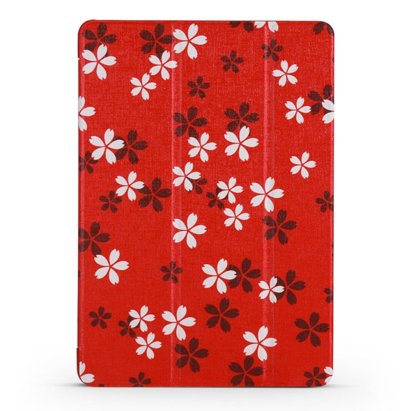 Sakura Pattern Horizontal Flip PU Leather Case for iPad Air 2019 / Pro 10.5 inch, with Three-folding Holder & Honeycomb TPU Cover