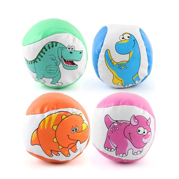 1609A-1 Children Soft Leather Ball Cartoon Pattern Solid Cotton-Filled Sponge Ball