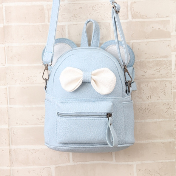 Cartoon Backpack Dual-use Children Cute Bow Small Backpack Shoulder Bag(Blue)