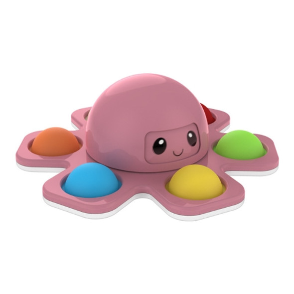 3 PCS Face-Changing Octopus Bubble Top Decompression Toy, Colour: Pink