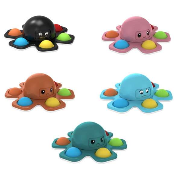 3 PCS Face-Changing Octopus Bubble Top Decompression Toy, Colour: Pink