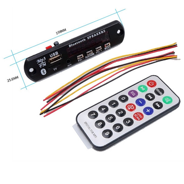 12V MP3 WMA Decoder Board Audio Module USB TF Radio with Bluetooth for Car accessories