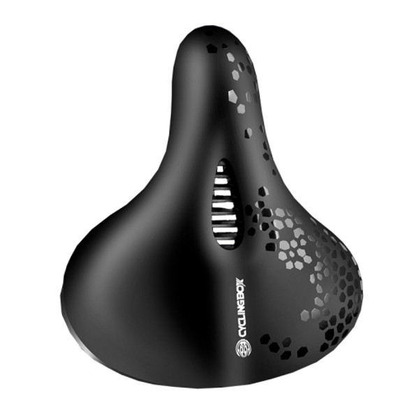 CYCLINGBOX BG-5404 Mountain Bike Saddle Thickened Shock Absorber Seat(Black)