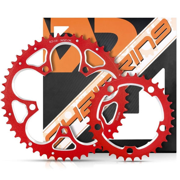 WEST BIKING 34T-50T Road Bike Racing Folding Chainwheel(Red)