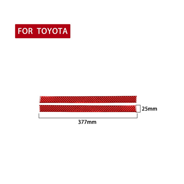 2 PCS / Set Carbon Fiber Car Rearview Mirror Anti Chafing Strip Decorative Sticker for Toyota Tundra 2014-2018,Left and Right Drive Universal(Red)